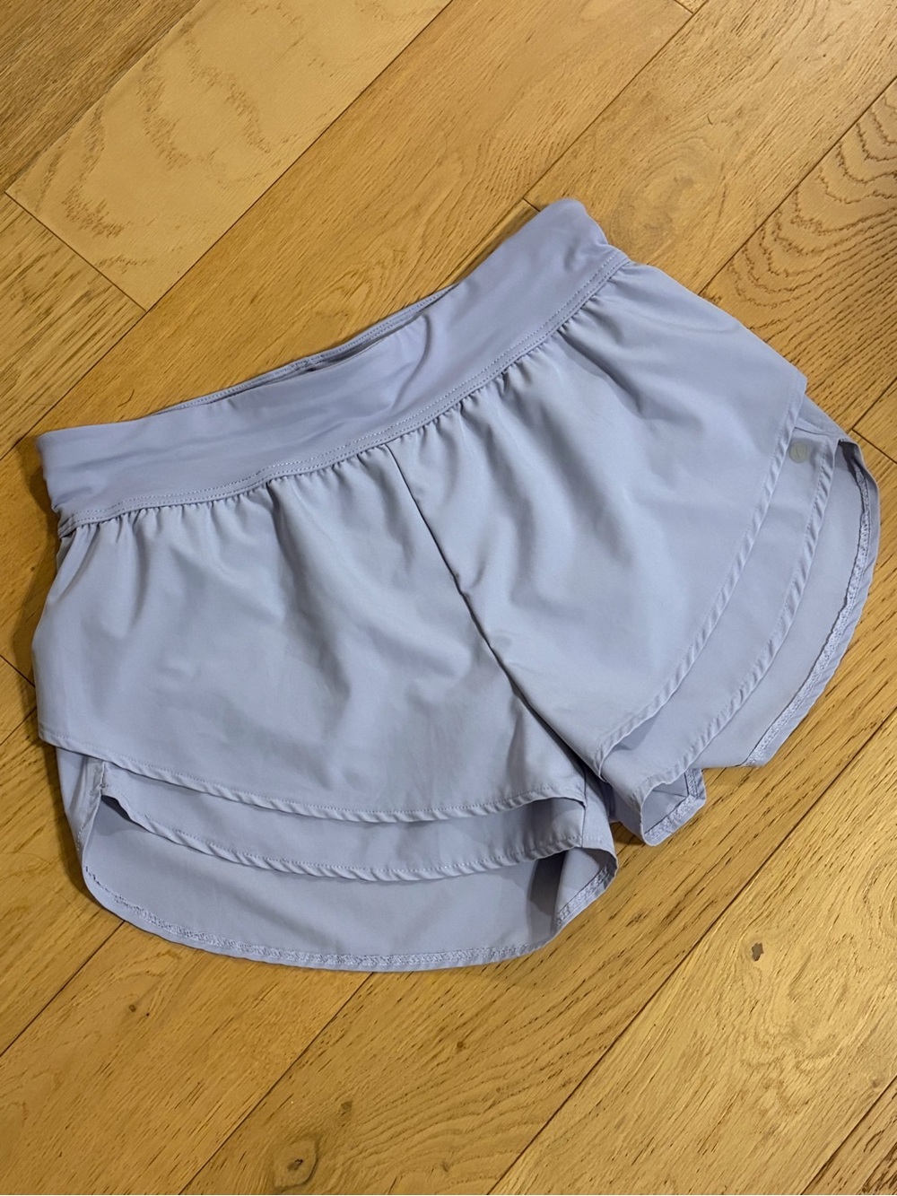 Apana Layered Running and Yoga Light Lavender Women’s Athletic Shorts